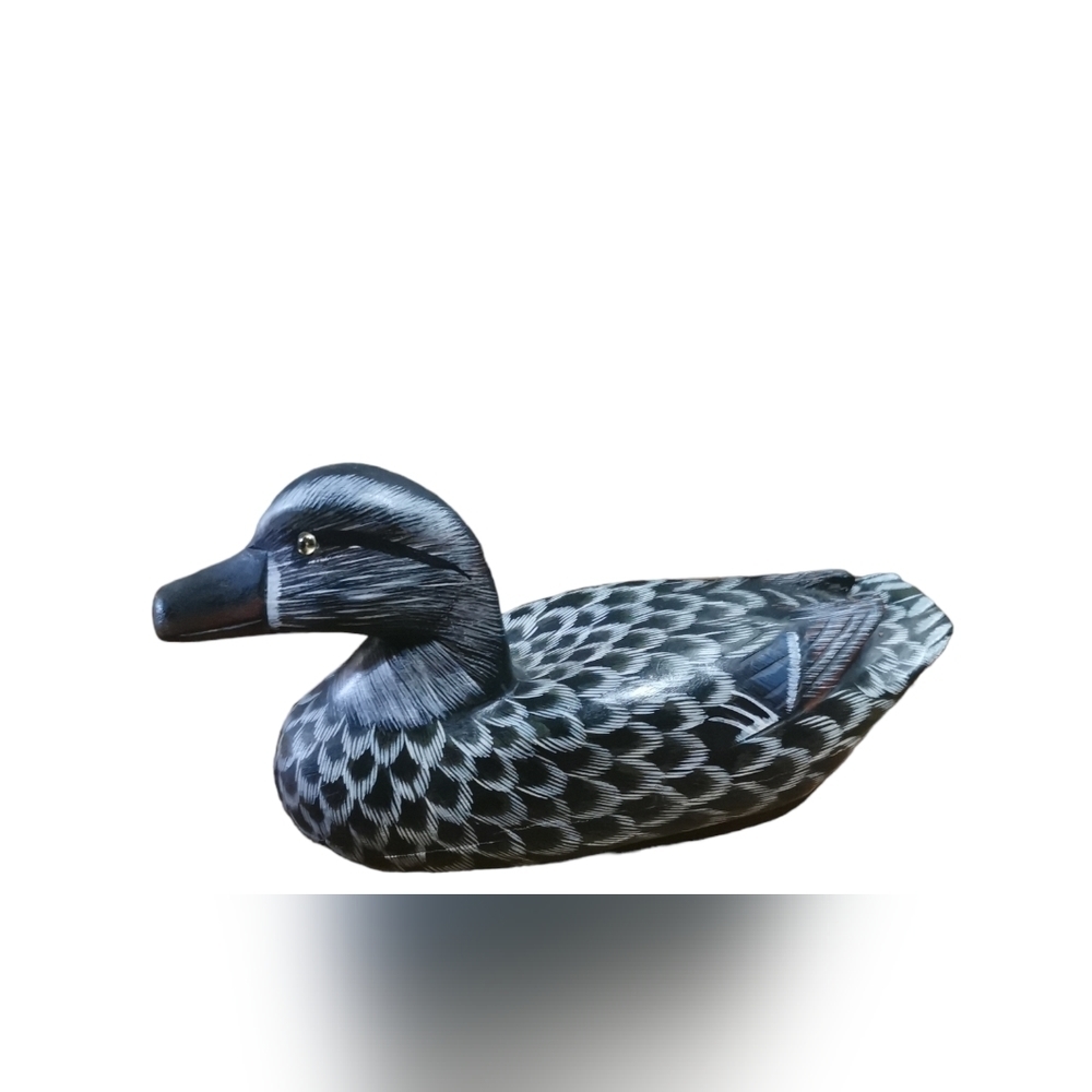 Wooden Duck Decoy 9” The People’s Republic Of China Mallard Hand Painted Vintage